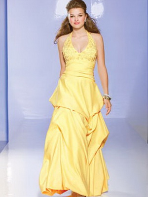 cheap yellow prom dresses	